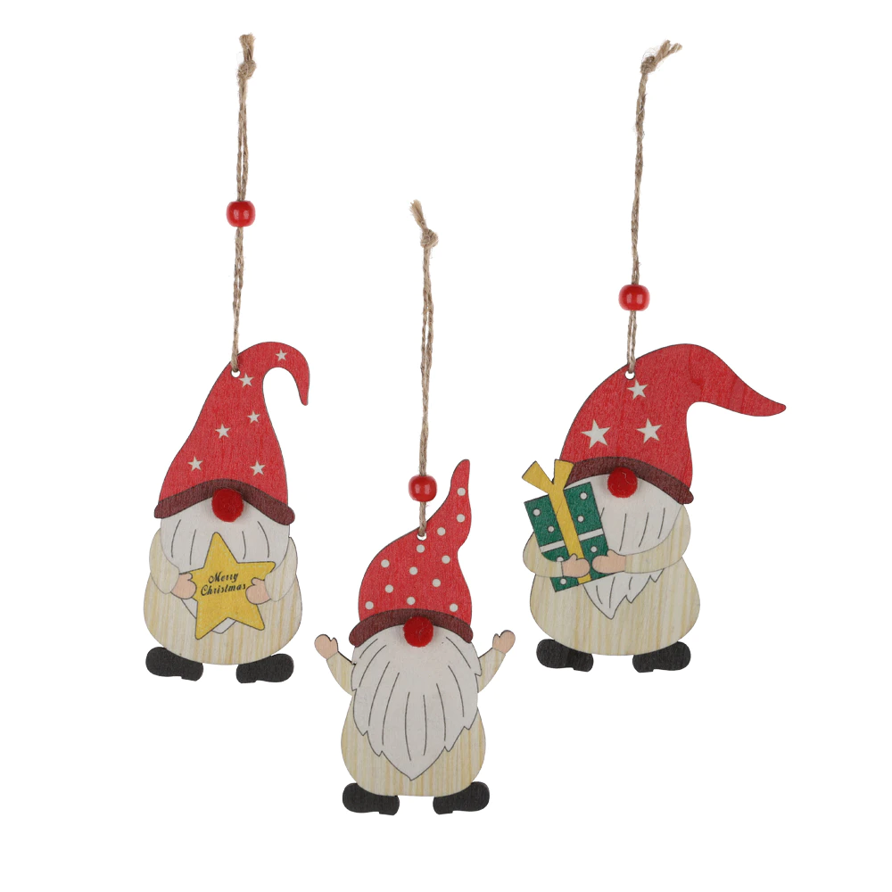 China Christmas Wooden Gnome Xmas Tree Hanging Decorations Customized-Tangchen