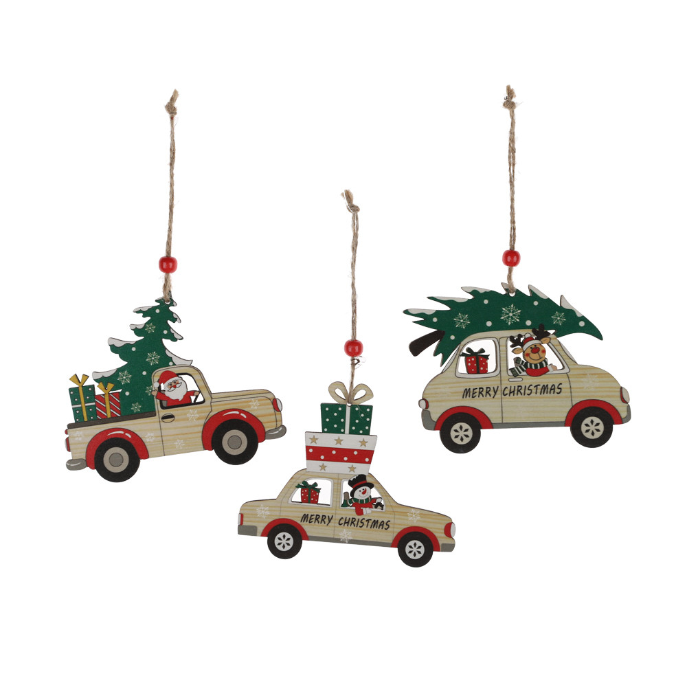 Oem Christmas Mini Car Shape Xmas Tree Hanging Ornaments For Sale-Tangchen