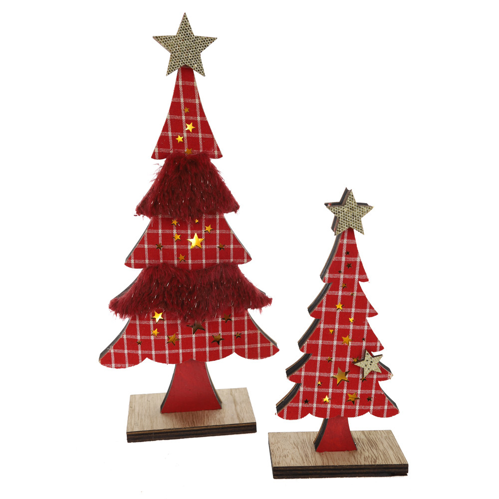 Customized Red Christmas Tree Tabletop Decorations From China