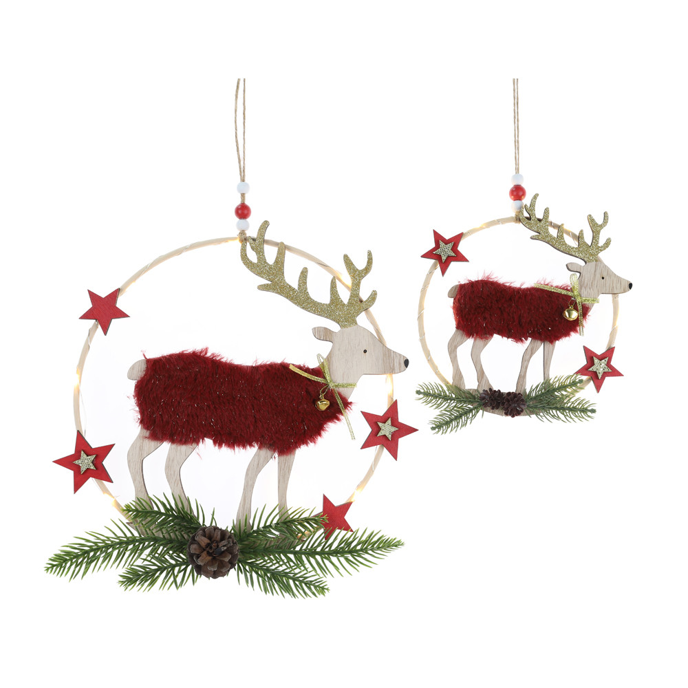 Top Quality Christmas garland with wreath Xmas reindeer decorations Factory