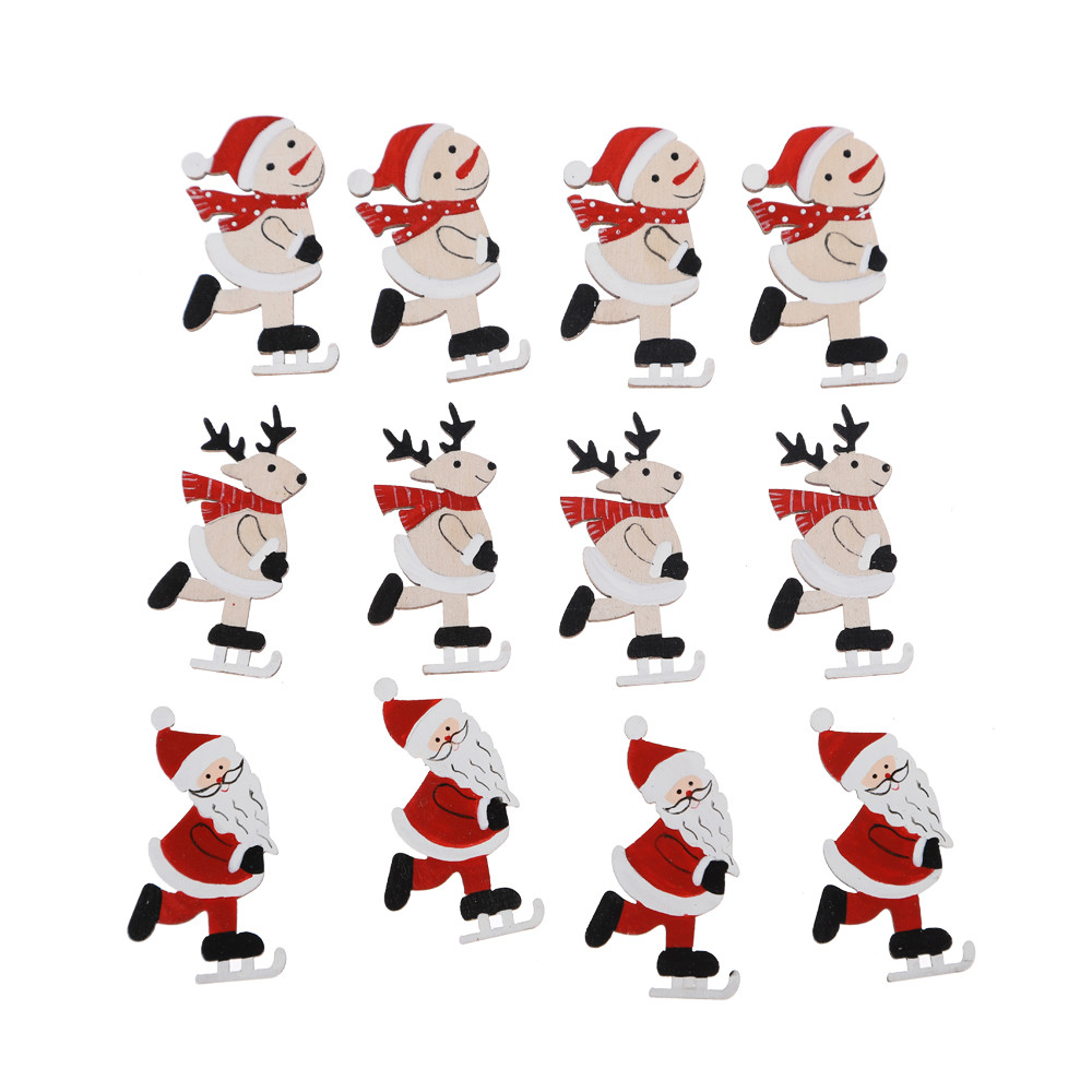 China Professional Christmas Gnome Confetti Wooden Santa Scatter Decoration Factory