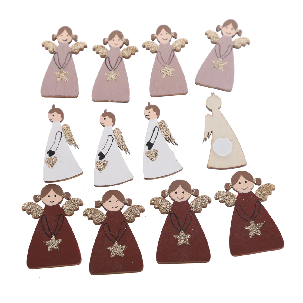 Factory Price Christmas Wood Confetti Gnome Angel Satter Decorations Supplier-Tangchen