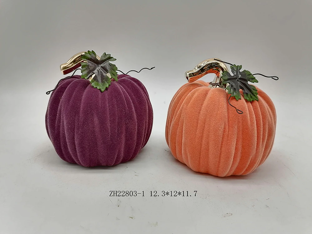 Halloween Simulation Ceramic Pumpkin Model Artificial Craft Fall Harvest Decoration