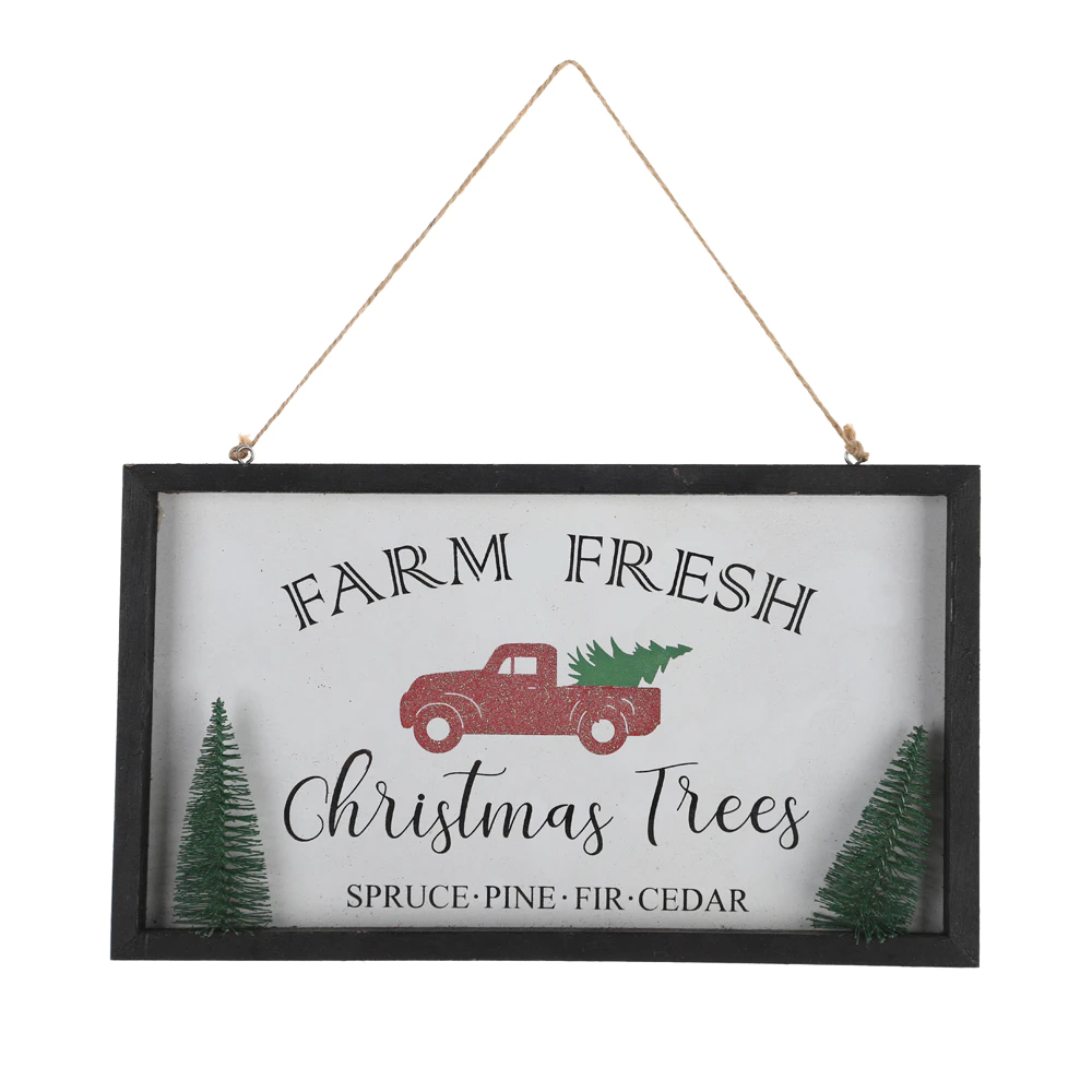 Christmas Hanging Wooden Wall Hangings Winter Warm Plaque