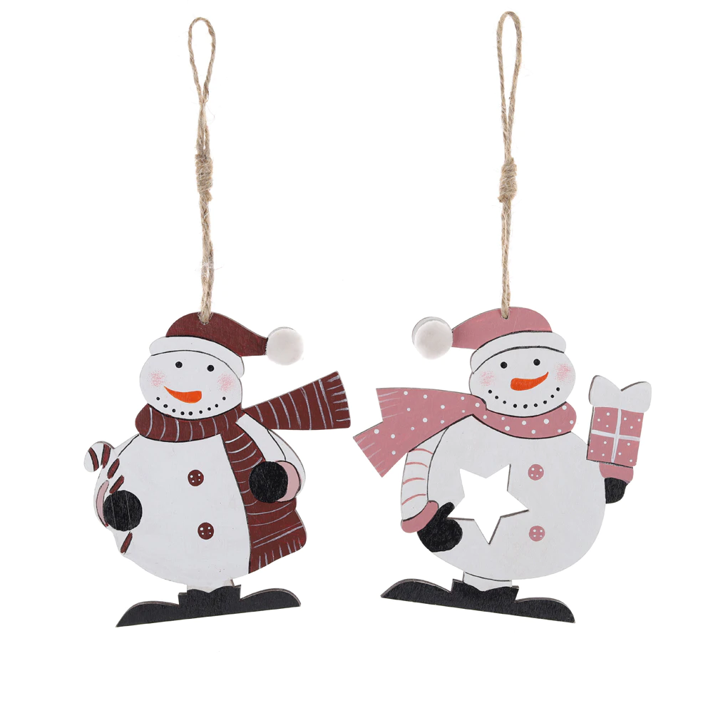 Christmas Home Decorations Holiday Decor Tree Handmade Hanging Snowman Ornaments