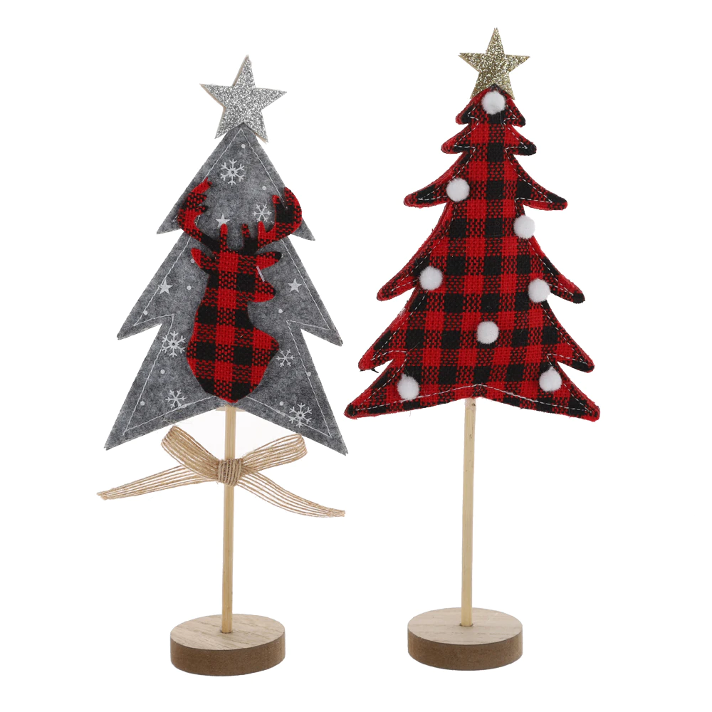 Manufacturer Mini Christmas Tree Wooden Xmas Tabletop Decor  winter Atmosphere Ornament