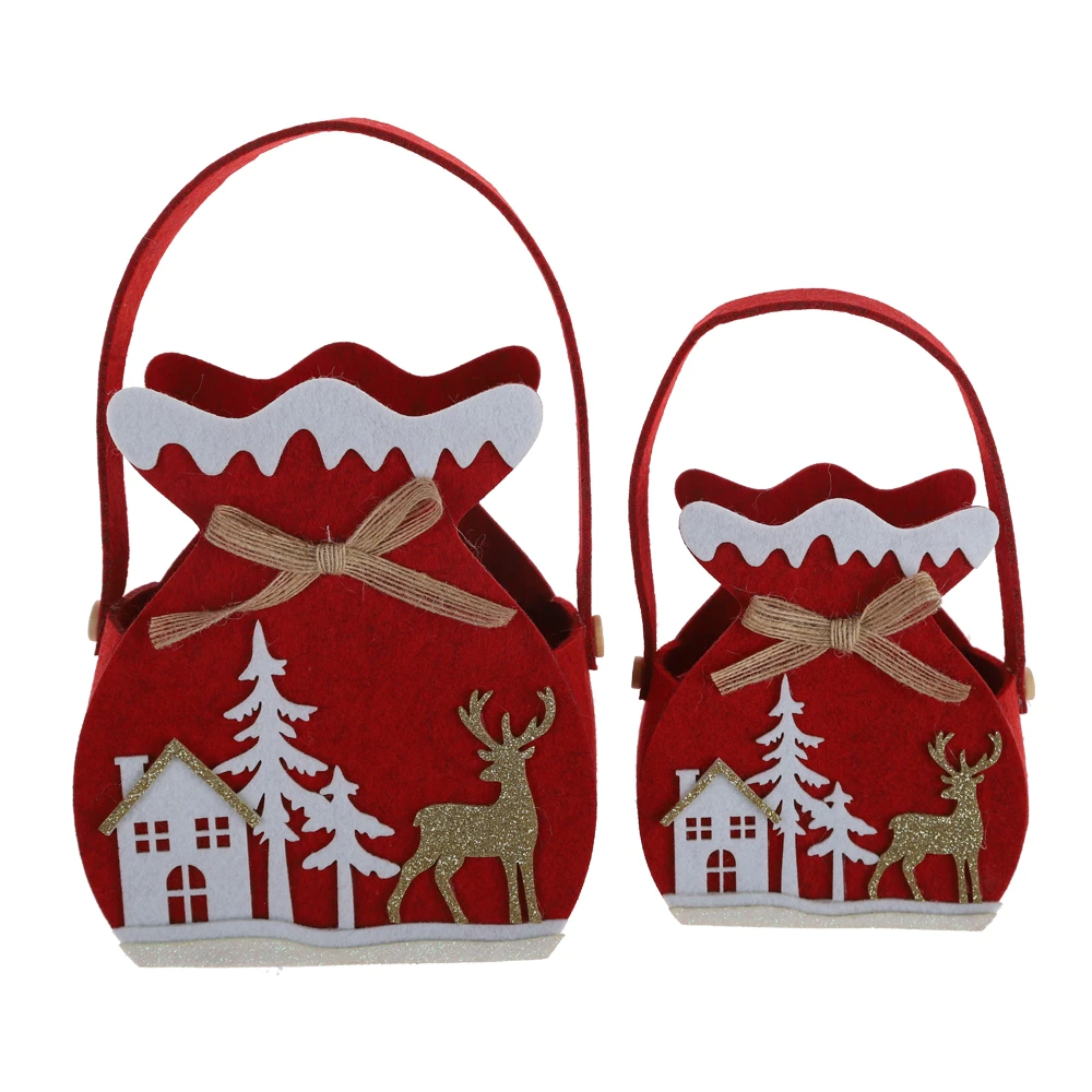 Christmas Gift Bags Christmas Goody Treat Bags Santa Claus Winter Snowman Wrapping Gift Bags for Kids Girls