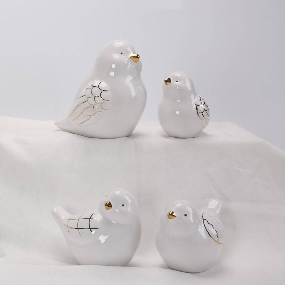 Easter Animal Figurine Ornaments Ceramic Cute Bird Spring Easter Tabletop Decoration Ceramic