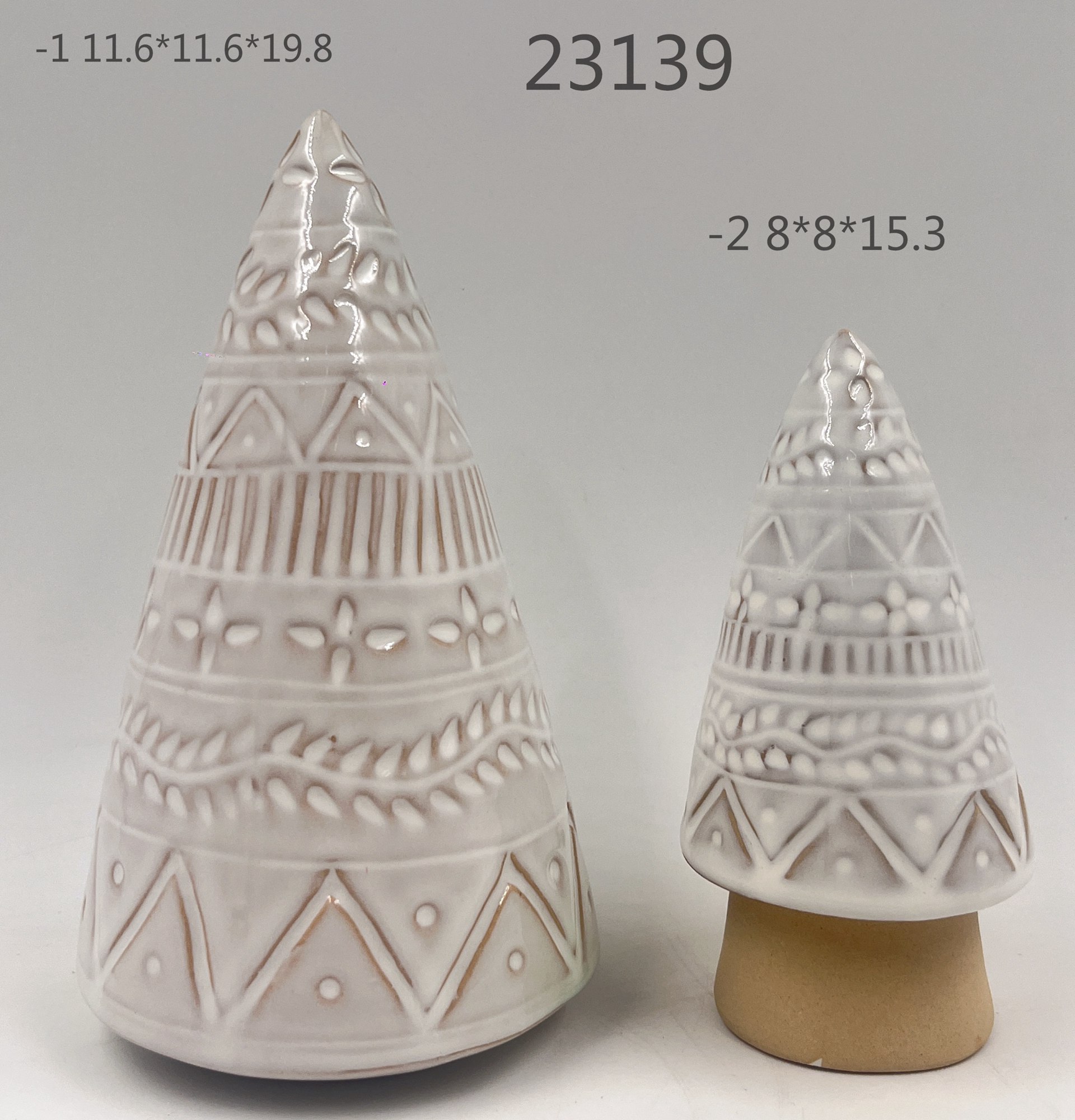 Nordic Life Simplicity Design Christmas Tree Geometric Figurines Ceramic White Marble Home Living Room Craft Decor Gift