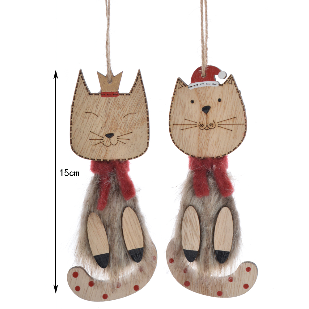 Wooden DIY Wild Forest Animal Christmas ornaments hanging DIY Animal Party Hanging Crafts