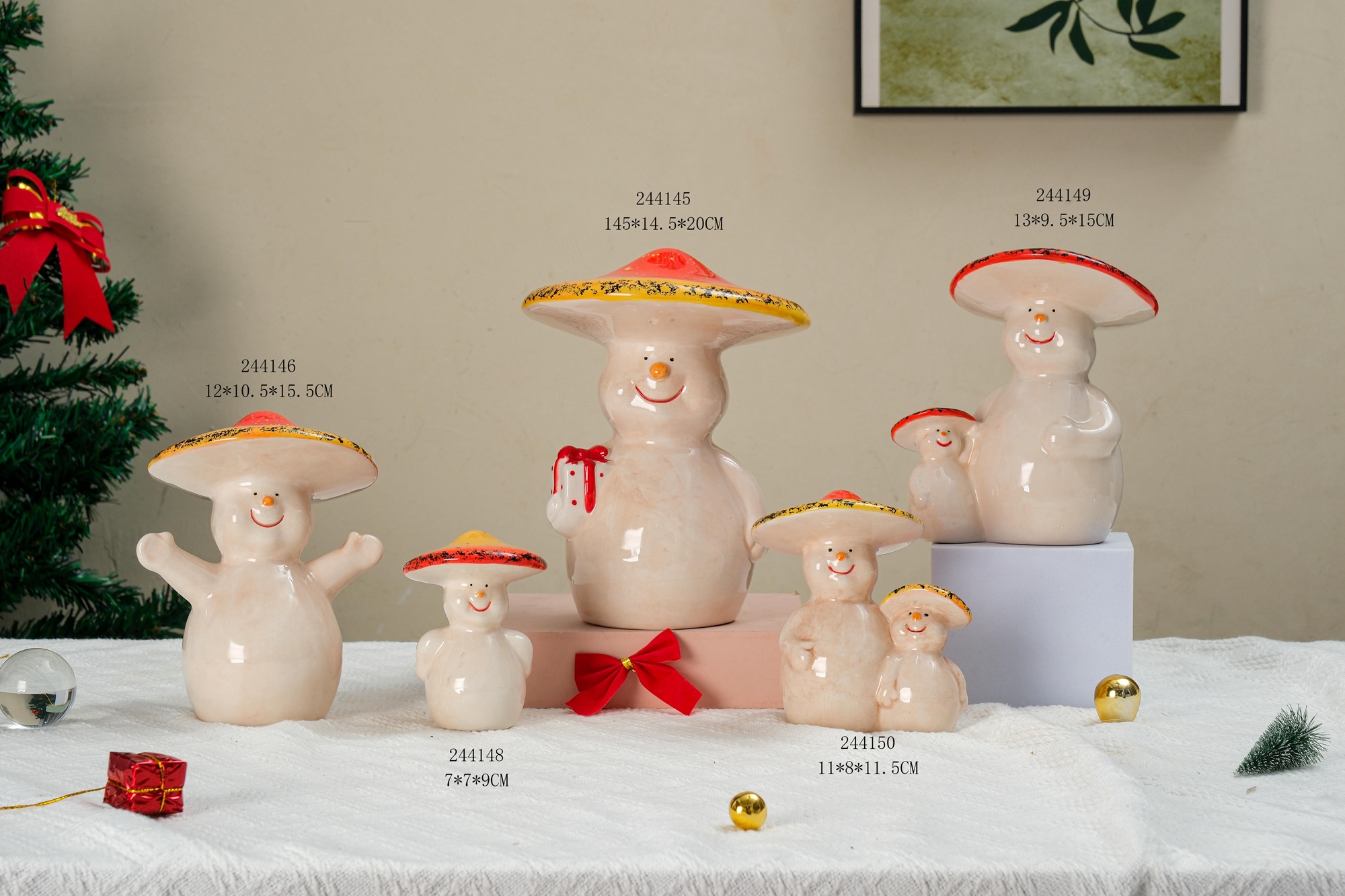 Cartoon Mushroom Ceramic Candle Holder for Women Cute Mushroom Ornaments Colorful Desktop Decoration Charming Birthday Gifts